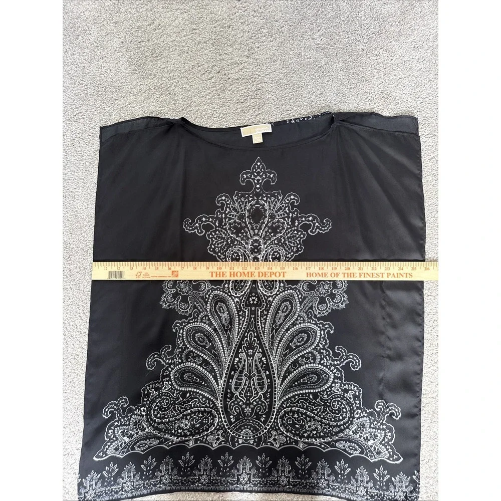 Michael Kors Tunic Bandana Top Black Size‎ S/M Tunic Flowy Paisley